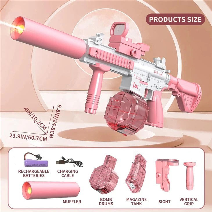 Rose Pink M416 Electrical Water Gun